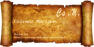 Csirmaz Mariann névjegykártya